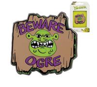 Shrek ‘Beware Ogre’ Limited Edition Metal Pin Badge In Brown Brown