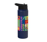 Shrek Christmas Food Collage Funny Holiday Stainless Steel Insulated Water Bottle