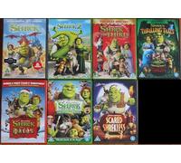 SHREK COMPLETE 1-7 COLLECTION Shrek / 2 / 3 - The Third / 4 - Forever After / 5 - Scared Shrekless / 6 - The Halls / 7 - Thrilling Tales = 7 UK EDITION DVDS WITH MANY EXTRAS!!!