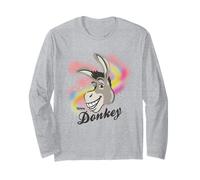 Shrek Donkey Airbrush Style Portrait Long Sleeve T-Shirt