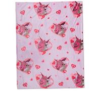 Shrek Donkey & Dragon Bedding Super Soft Plush Cozy Throw Blanket, 46 in x 60 in, Valentine's Day (Officially Licensed Product) by Franco Collectibles