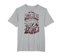 Shrek Donkey in The Morning I'm Making Waffles! T-Shirt, Men's Big and Tall, Heather Grey, 6X Tall