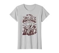 Shrek Donkey in The Morning I'm Making Waffles! T-Shirt, Women, Silver Grey, Large