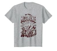 Shrek Donkey in The Morning I'm Making Waffles! T-Shirt, Youth, Heather Grey, 4T