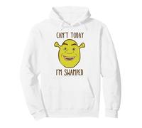 Shrek Face Can't Today I'm Swamped Pullover Hoodie, Adult Unisex, White, Small
