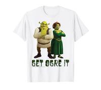Shrek Fiona & Shrek Get Ogre It Text Poster T-Shirt