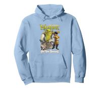 Shrek Get Ogre Yourself Donkey Shrek Puss In Boots 90's Logo Pullover Hoodie, Adult Unisex, Dusty Blue, Small