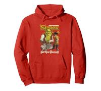 Shrek Get Ogre Yourself Donkey Shrek Puss In Boots 90's Logo Pullover Hoodie, Adult Unisex, Red, Small