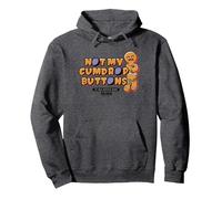 Shrek Gingy Not My Gumdrop Buttons Pullover Hoodie, Adult Unisex, Dark Heather Grey, X-Large
