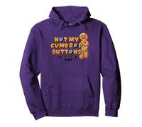 Shrek Gingy Not My Gumdrop Buttons Pullover Hoodie, Adult Unisex, Purple, Medium
