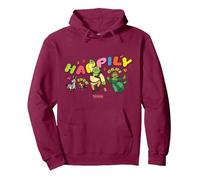 Shrek Happily Ever After Characters Pullover Hoodie, Adult Unisex, Burgundy, Medium