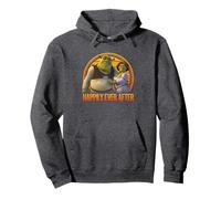Shrek Happily Ever After Shrek Fiona Distressed Chest Logo Pullover Hoodie