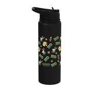 Shrek HO HO HO All Over Print Christmas Pattern Stainless Steel Insulated Water Bottle