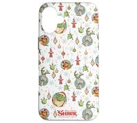 Shrek Holiday Pattern Characters Ornaments AOP Case for iPhone 16 Plus