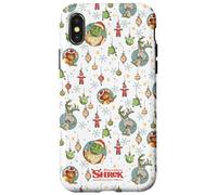 Shrek Holiday Pattern Characters Ornaments AOP Case for iPhone X/XS