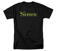 Shrek Logo T Shirt Cartoon Comedy Movie Retro Tee Black BlackMediumBlackM