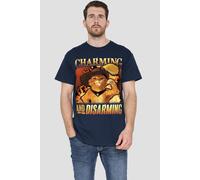 Shrek Men's Puss In Boots Bootleg T-Shirt Navy | Size: 2XL Shrek Navy 2XL