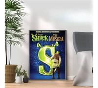 Shrek Poster Print, Musical Print, A4 A3 West End Broadway Theatre Show, Wall Art Deco Special Canvas West End Print, London theatre art frame options (A3 Print Only)