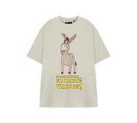 Shrek Short Sleeved T-Shirt (Adult Oatmeal) in Beige | Size: 2XL Shrek Beige 2XL