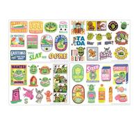 Shrek Tech Decal Stickers - 48 Reusable Vinyl Stickers Across 4 Sheets - Officially Licensed Laptop & Phone Decals