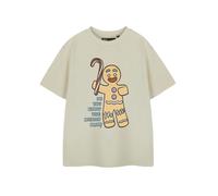 Shrek Unisex Kids Beige Gingy Short Sleeved T-Shirt - 7-8 Years