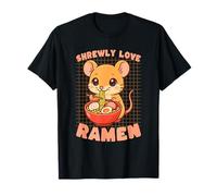 Shrewly Love Ramen Kawaii Mouse Foodie T-Shirt