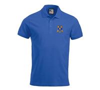 Shrewsbury 1993-2007 Retro Football Polo Embroidered Logo Royal Blue