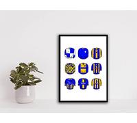 Shrewsbury Town Classic Football Kits A4 Print Poster Wall Art Picture (A4 Glossy Print)