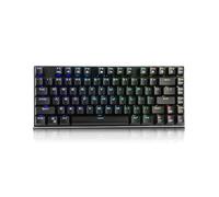 SHRGOMPIT Computer Keyboard,USB Wired RGB Backlit Blue Switch Mechanical Gaming PC Game