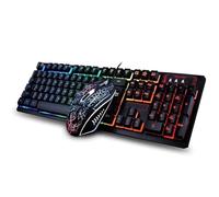 SHRGOMPIT Gaming Keyboard and Mouse,USB Wired Backlit Gaming Mouse and Keyboard Combo,Letters Glow, Color Backlit,Illumination Keyboard and Mouse