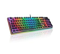 SHRGOMPIT Laptop Keyboard RGB Mechanical Gaming Red Switch with True RGB Backlit Anti-Ghosting Wired Keyboard for Typing and Gamer Computer