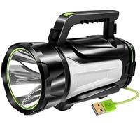 SHRGOMPIT LED Flashlight USB Rechargeable Flashlights High Lumen Super Bright Tactical Flashlight with USB Cable, Portable Bright Camping Light for Emergency, Outdoor Hiking, Power Outages
