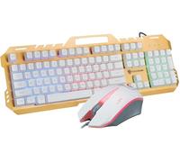SHRGOMPIT Mechanical Keyboard and Mouse Combination RGB Game 104-Key Blue Switch