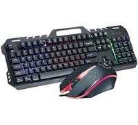 SHRGOMPIT Mechanical Keyboard and Mouse Combination RGB Game 104-Key Blue Switch