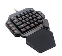 SHRGOMPIT One-Hand RGB Mechanical Feel Gaming Keyboard, Small Gaming Keyboard, 35-Key With Hand Rest, RGB LED Color Backlit