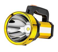 SHRGOMPIT Outdoor LED Strong Light Flashlight,Multifunctional Searchlight,P50 Highlight Wick Dimming,for Hiking, Camping, Emergency Waterproof Tactical Flashlight(Gold Black)