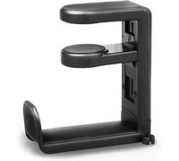 SHRGOMPIT The earphone hook holder is installed with a hanger. The stand is designed under the table and can be adjusted with a rotating arm clamp. It is built into the cable to organize the