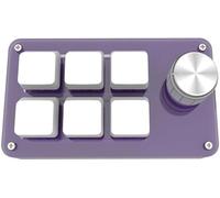 SHRGOMPIT USB Mini 6-Key Keypad - Multifunctional Programmable Mechanical Gaming Keypad with Knob, Plug and Play for Office, Game, Music, Media, Industrial Control