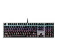 SHRGOMPIT Wired Computer Mechanical Gaming Keyboard, 108 Keys Keypad Without Conflict, Mixed Light Backlit, USB Interface
