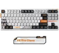 SHRGOMPIT Wireless V87 Pro Mechanical Keyboard Dynamic RGB 3-mode USB Ergonomic Compatible With PC And Gaming With N-key Rollover Custom Design