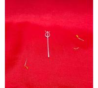 SHRI ANAND Pure Silver Trishul for Lord Shiva, Maa Durga, Pooja Ghar (Size : L- 6.5cm * W-1cm * H-0.2cm | Weight : 1.6gm Approxe)