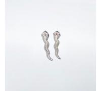SHRI ANAND Real Silver Naag Naagin shivratri Shiva Pooja & Meditation Snakes Pair Astrology Remedy (Size : L-4cm * W-0.9cm * H-0.1cm | Weight : 4.8gm Approxe)