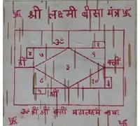 Shri Mahalaxmi Bisa Yantra in Bhojaptra or copper leaf