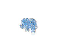 Shrieking Violet 925 Sterling Silver Elephant Real Flower Brooch Pin - Forget-Me-Not (Blue)