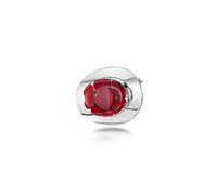 Shrieking Violet 925 Sterling Silver Large Oval Real Flower Brooch Pin - Poppy (Red)