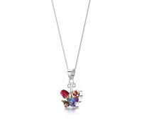 Shrieking Violet 925 Sterling Silver Small Butterfly Real Flower Pendant Necklace - Assorted Flowers (Multicolour)