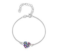 Shrieking Violet Sterling Silver Purple Haze Heart Charm Bracelet - Option1 Value Silver