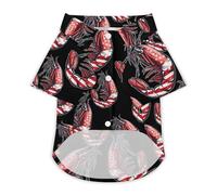 Shrimp A-mericans Flag Hawaii Shirt Print Dog Clothes T-Shirt Beach for Puppy Cat 2XL