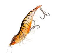 Shrimp Bait, 9 cm Realistic Bait, Glow-in-the-Dark Soft Bait, Reflective Artificial Bait for Freshwater Pier, Salmon, Catfish, Shore