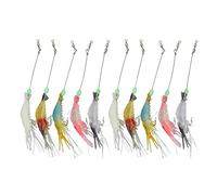 Shrimp Bait Set Soft Fishing Lures Tackle with Luminous Hooks for Freshwater Saltwater Night Fishing